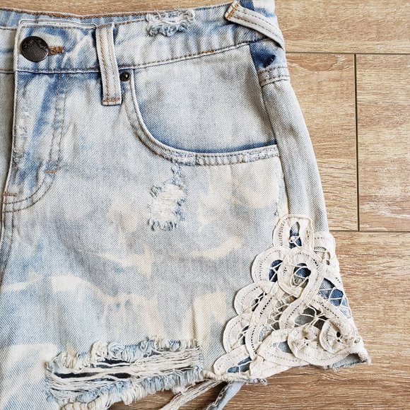 Free People Acid Wash Cutoffs - Picture 2 of 8